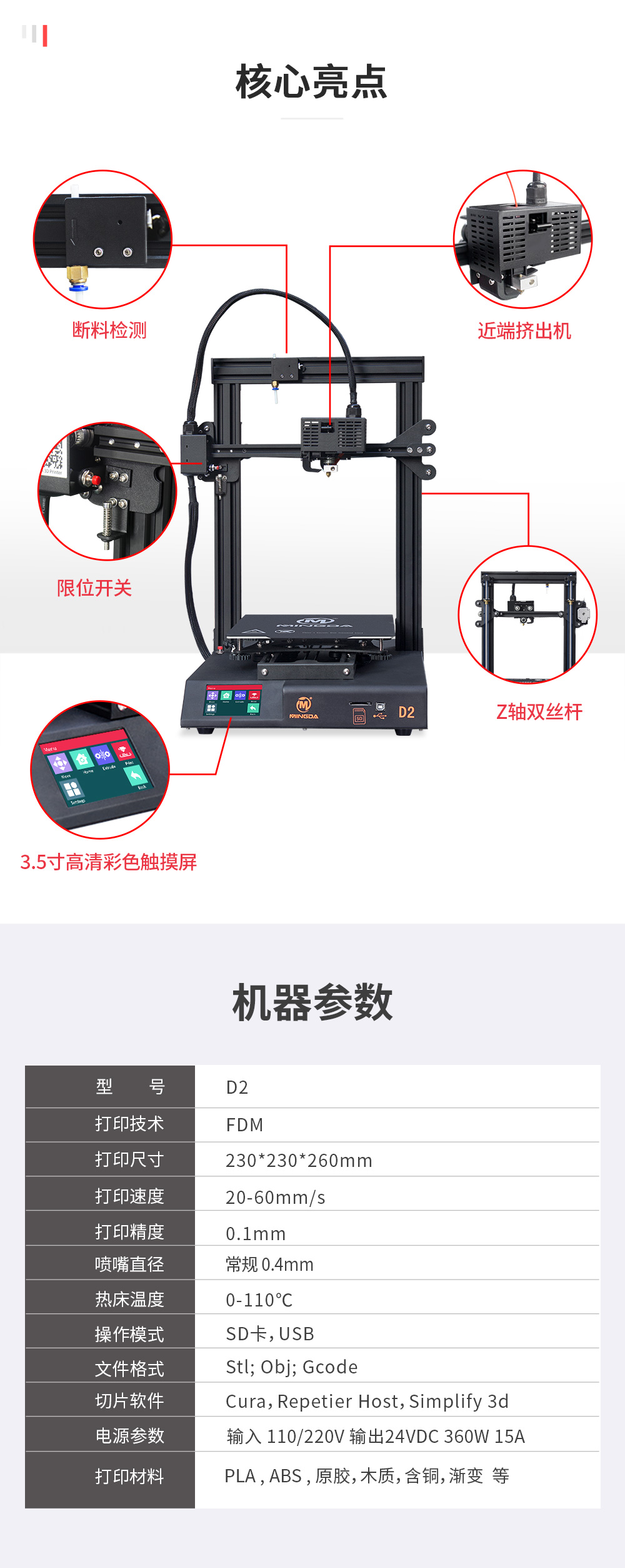 新品重磅上市| D2 性比价最高的3D打印机(图3)